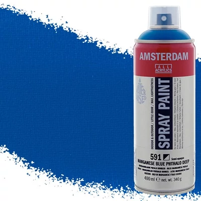 Talens Amsterdam spray vopsea acrilică pe bază de apă, 400 ml - 591, manganese blue phthalo deep