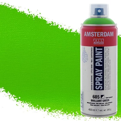 Talens Amsterdam spray vopsea acrilică pe bază de apă, 400 ml - 605, brilliant green