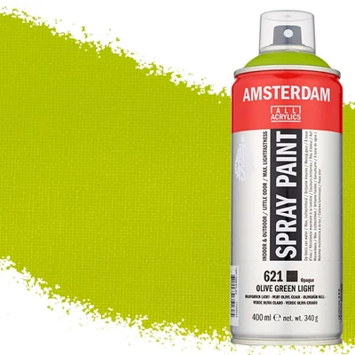Talens Amsterdam spray vopsea acrilică pe bază de apă, 400 ml - 621, olive green light