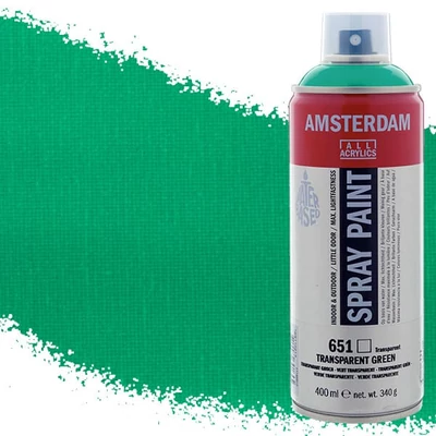Talens Amsterdam spray vopsea acrilică pe bază de apă, 400 ml - 651, transparent green