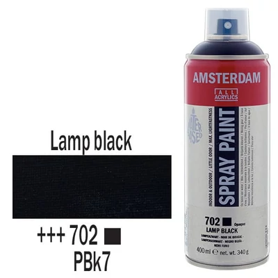 Talens Amsterdam spray vopsea acrilică pe bază de apă, 400 ml - 702, lamp black