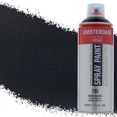 Talens Amsterdam spray vopsea acrilică pe bază de apă, 400 ml - 735, oxide black