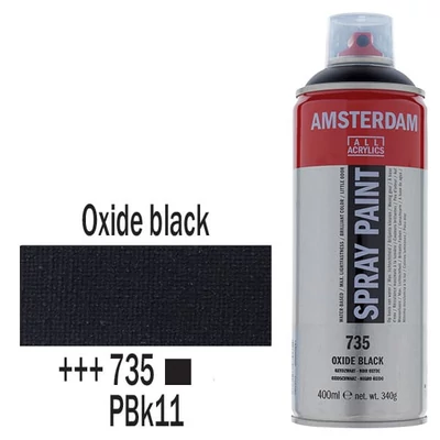 Talens Amsterdam spray vopsea acrilică pe bază de apă, 400 ml - 735, oxide black