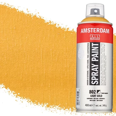 Talens Amsterdam spray vopsea acrilică pe bază de apă, 400 ml - 802, light gold