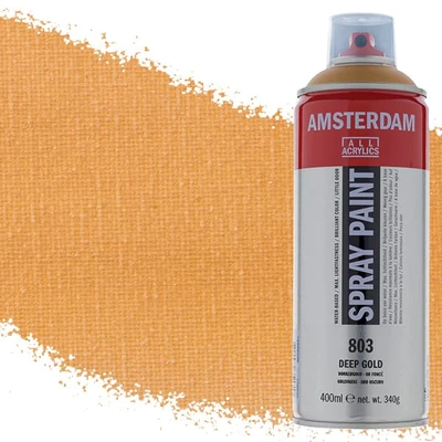 Talens Amsterdam spray vopsea acrilică pe bază de apă, 400 ml - 803, deep gold