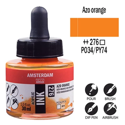 Talens Amsterdam cerneală acrilică, 30 ml - 276, azo orange