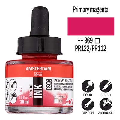 Talens Amsterdam cerneală acrilică, 30 ml - 369, primary magenta