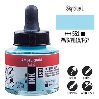 Talens Amsterdam cerneală acrilică, 30 ml - 551, sky blue light