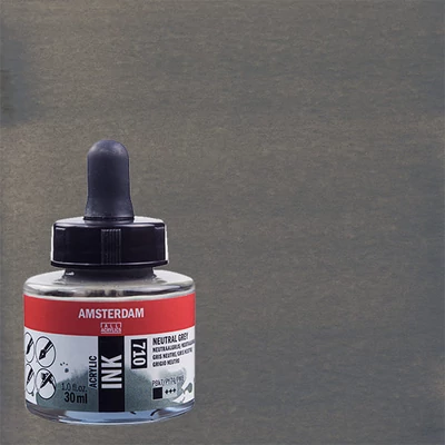 Talens Amsterdam cerneală acrilică, 30 ml - 710, neutral grey