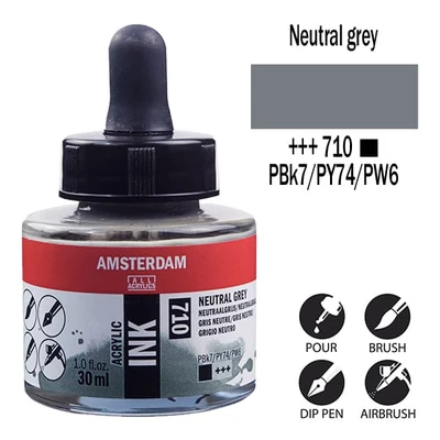 Talens Amsterdam cerneală acrilică, 30 ml - 710, neutral grey