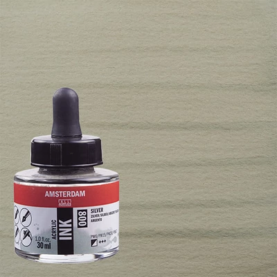 Talens Amsterdam cerneală acrilică, 30 ml - 800, silver