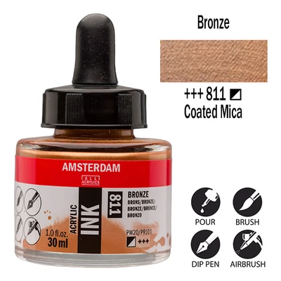 Talens Amsterdam cerneală acrilică, 30 ml - 811, bronze