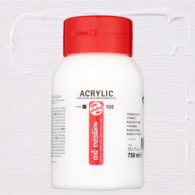 Talens Art Creation vopsea acrilică, 750 ml - 105, Titanium white