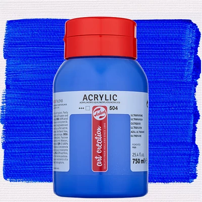 Talens Art Creation vopsea acrilică, 750 ml - 504, Ultramarine