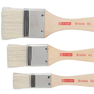 Set de pensule Talens Art Creation Bristle - grund/lac, peri, 3 buc (30-40-50 mm)