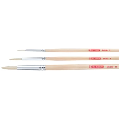 Set de pensule Talens Art Creation Bristle - rotund, cu peri, 3 buc (2-6-10)