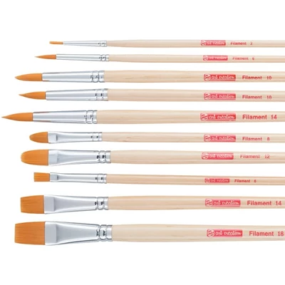 Set de pensuleTalens Art Creation Filament - mixte, sintetice, 10 buc
