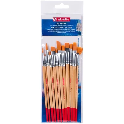 Set de pensuleTalens Art Creation Filament - mixte, sintetice, 12 buc