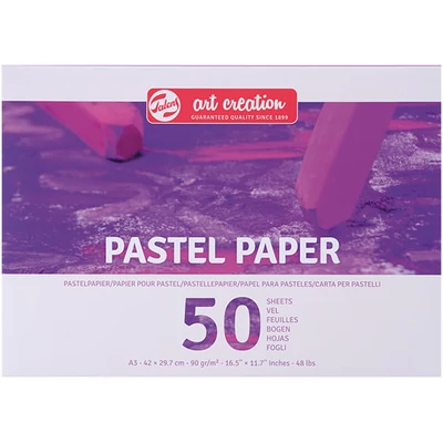 Bloc de hârtie pentru pastel Talens Art Creation, 90 g, 50 coli - A3, colorat