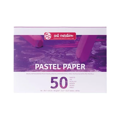 Bloc de hârtie pentru  pastel Talens Art Creation, 90 g, 50 coli - A4, colorat