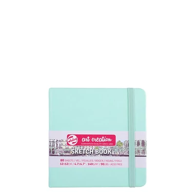 Caiet de desen și schițe Talens Art Creation Sketch Book,  140 g, 80 coli - 12x12 cm, mentă