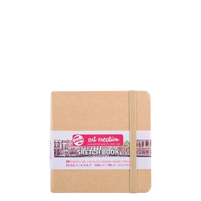 Caiet de desen și schițe Talens Art Creation Sketch Book,  140 g, 80 coli - 12x12 cm, hârtie sifon