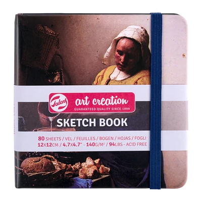 Caiet de desen și schițe Talens Art Creation Sketch Book,  140 g, 80 coli  - 12x12 cm, Lăptăria
