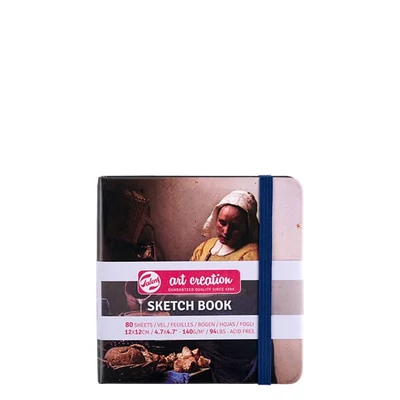 Caiet de desen și schițe Talens Art Creation Sketch Book,  140 g, 80 coli  - 12x12 cm, Lăptăria