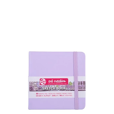 Caiet de schițe Talens Art Creation, 140 g, 80 coli - 12x12 cm, violet pastel