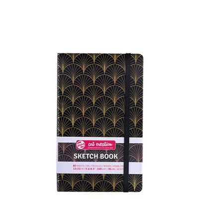 Caiet de desen și schițe Talens Art Creation Sketch Book,  140 g, 80 coli - 13x21 cm, Art Deco