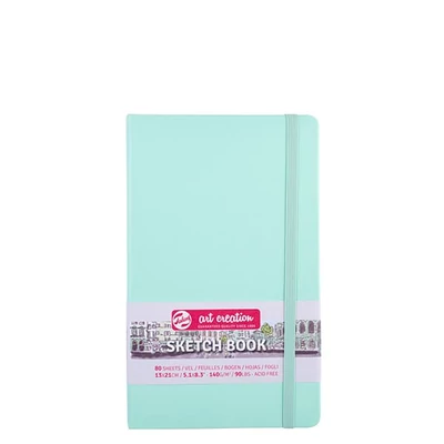 Caiet de desen și schițe Talens Art Creation Sketch Book,  140 g, 80 coli - 13x21 cm, mentă