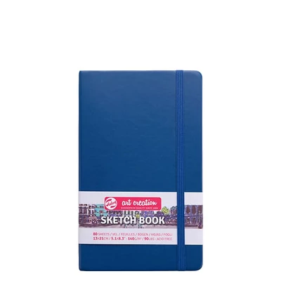 Caiet de desen și schițe Talens Art Creation Sketch Book,  140 g, 80 coli - 13x21 cm, bleumarin