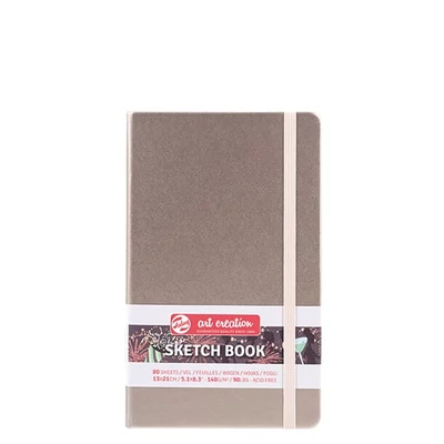 Caiet de desen și schițe Talens Art Creation Sketch Book,  140 g, 80 coli - 13x21 cm, culoare șampanie