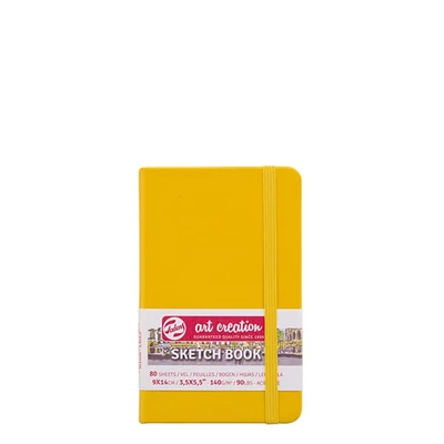 Caiet de desen și schițe Talens Art Creation Sketch Book,  140 g, 80 coli - 9x14 cm, galben auriu