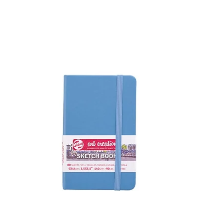 Caiet de desen și schițe Talens Art Creation Sketch Book,  140 g, 80 coli - 9x14 cm, albastru deschis