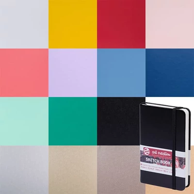 Caiet de desen și schițe Talens Art Creation Sketch Book,  140 g, 80 coli, 9x14 cm - în diverse culori