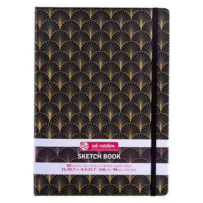 Caiet de desen și schițe Talens Art Creation Sketch Book,  140 g, 80 coli  - A4, Art Deco
