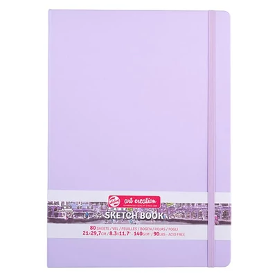 Caiet de desen și schițe Talens Art Creation Sketch Book,  140 g, 80 coli  - A4, violet pastel