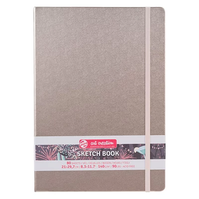 Caiet de desen și schițe Talens Art Creation Sketch Book,  140 g, 80 coli  - A4, culoare șampanie