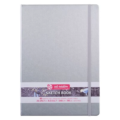 Caiet de desen și schițe Talens Art Creation Sketch Book,  140 g, 80 coli  - A4, argintiu