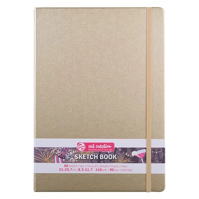 Caiet de desen și schițe Talens Art Creation Sketch Book,  140 g, 80 coli  - A4, aur alb
