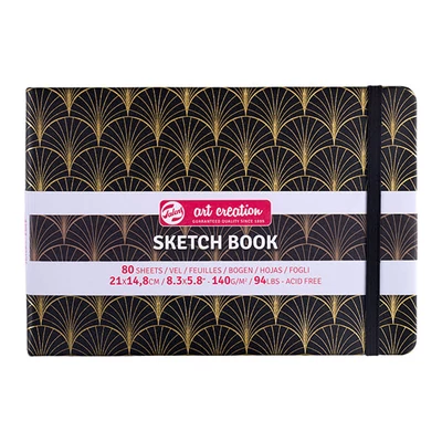 Caiet de desen și schițe Talens Art Creation Sketch Book,  140 g, 80 coli  - A5 peisaj, Art Deco