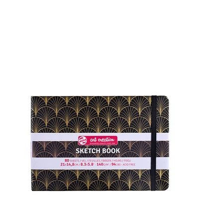 Caiet de desen și schițe Talens Art Creation Sketch Book,  140 g, 80 coli  - A5 peisaj, Art Deco
