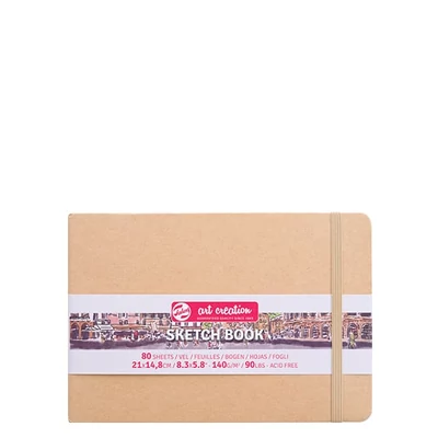 Caiet de desen și schițe Talens Art Creation Sketch Book,  140 g, 80 coli  - A5 peisaj, hârtie kraft