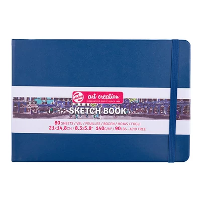 Caiet de desen și schițe Talens Art Creation Sketch Book,  140 g, 80 coli  - A5 peisaj, bleumarin
