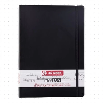 Caiet  Grilă punctată Talens Art Creation Sketch Book Dots, 80 g - A4