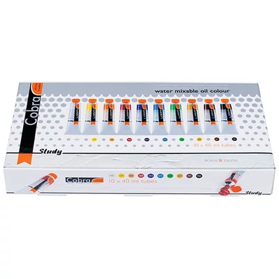 Talens Cobra Study Set culori ulei solubile în apă, 10x40 ml