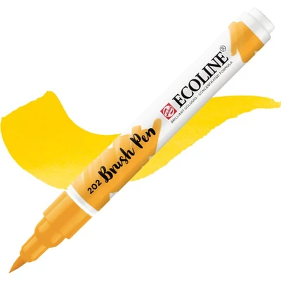 Talens Ecoline Brush Pen markere acuarelă cu vârf pensulă   - 202, deep yellow