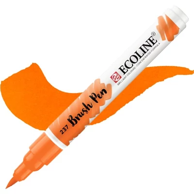 Talens Ecoline Brush Pen markere acuarelă cu vârf pensulă   - 237, deep orange