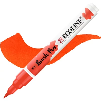 Talens Ecoline Brush Pen markere acuarelă cu vârf pensulă   - 311, vermilion